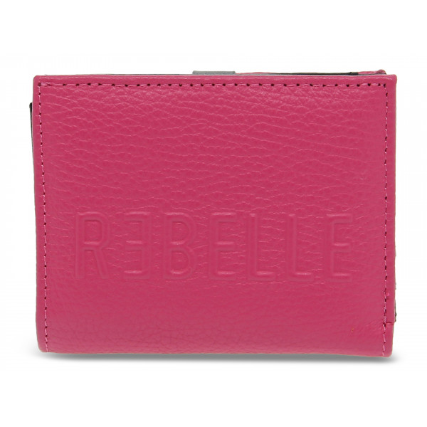 Portafoglio Rebelle ZIPAROUN S DOLLARO CANDY in pelle fuxia Donna Portafoglio