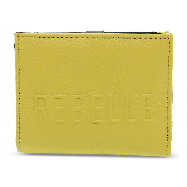 Portafoglio Rebelle ZIPAROUN S DOLLARO LIME in pelle lime Donna Portafoglio