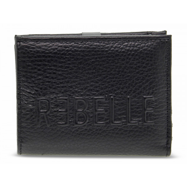 Portafoglio Rebelle ZIPAROUN S DOLLARO BLACK in pelle nero Donna Portafoglio