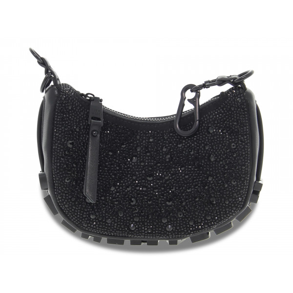 Borsa a tracolla Steve Madden BRISKY SMALL HOBO in pelle e crystal nero Donna Borsa a tracolla