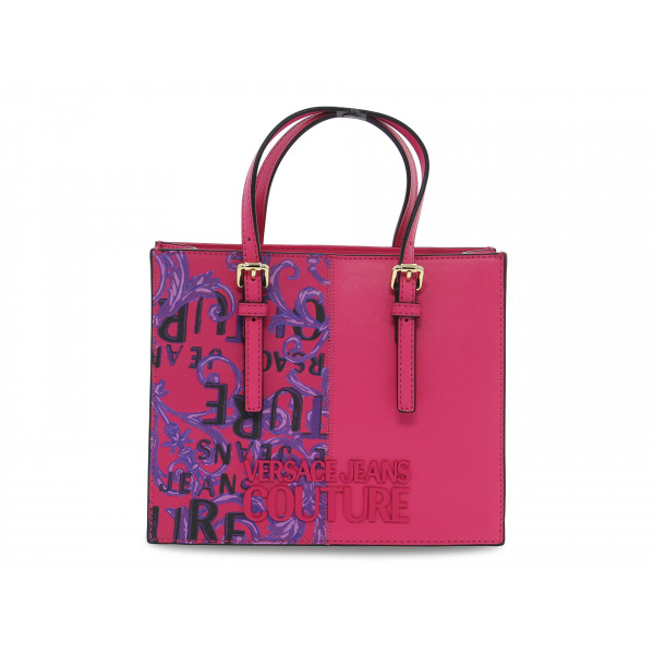 Shopping bag Versace Jeans Couture JEANS COUTURE RANGE P SKETCH 11 ROCK CUT in saffiano fucsia e viola Donna Shopping bag