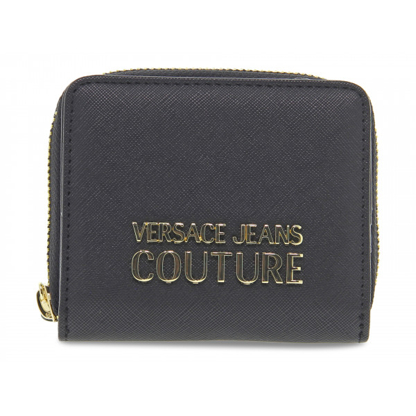 Portafoglio Versace Jeans Couture JEANS COUTURE RANGE A SKETCH 17 WALLET THELMA in saffiano nero e oro