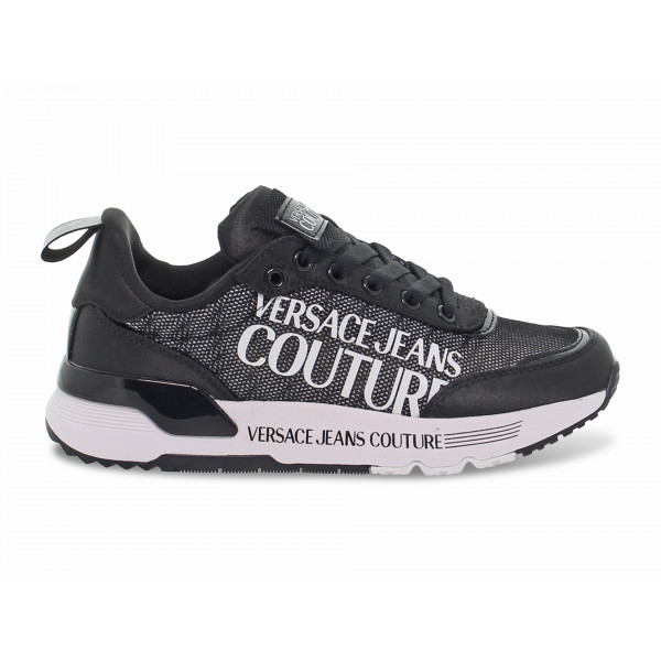 Sneakers Versace Jeans Couture JEANS COUTURE DYNAMIC in mesh e vernice nero e bianco