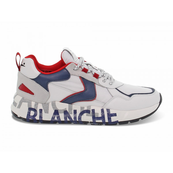 Sneakers Voile Blanche CLUB16 in pelle e nylon bianco e blu