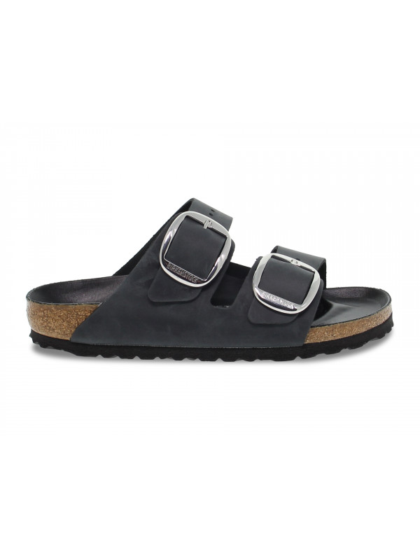 Sandalo basso Birkenstock ARIZONA BIG BUCKLE in pelle nero