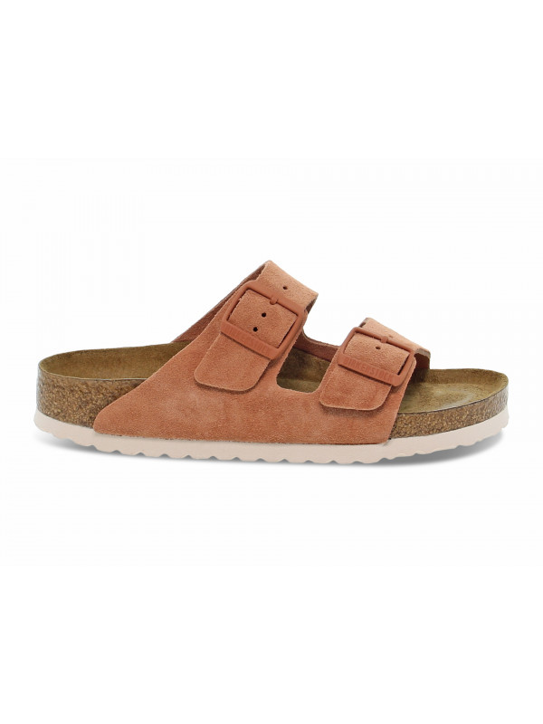 Sandalo basso Birkenstock ARIZONA in camoscio rosa