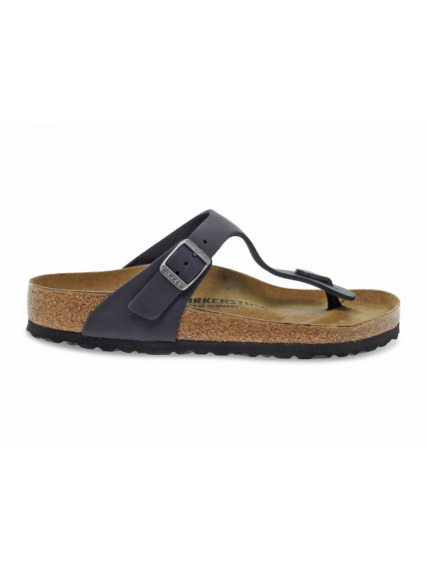 Sandalo Birkenstock GIZEH in pelle nero