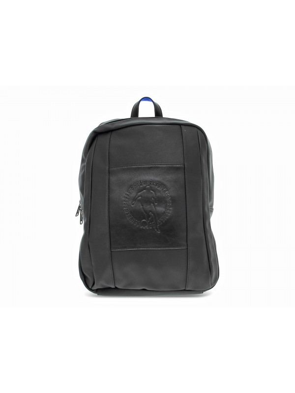 Zaino Bikkembergs SQUARED BACKPACK NEW MATCH in ecopelle e tessuto nero