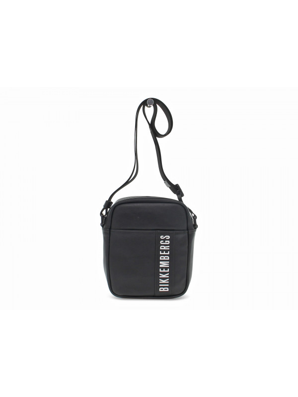 Borsa Bikkembergs REPORTER WHITE LABEL in ecopelle e tessuto nero