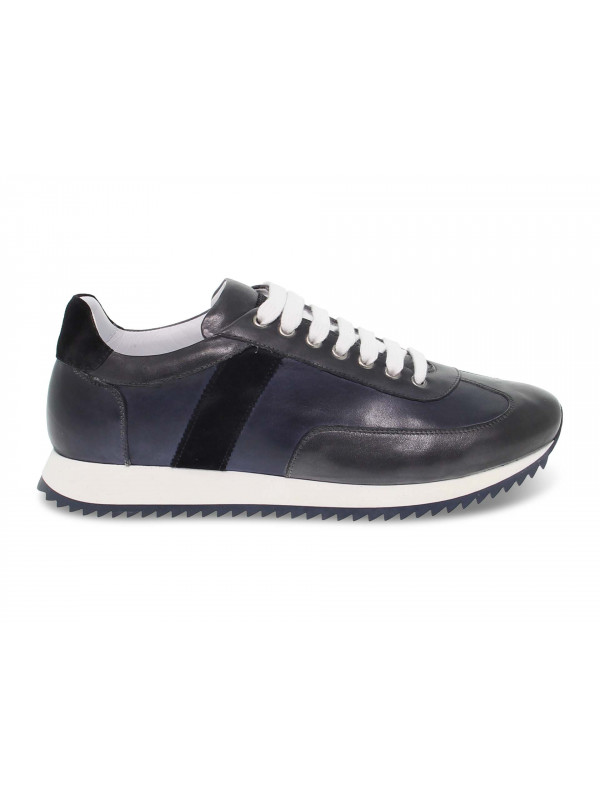 Sneakers Brecos in pelle blu e grigio