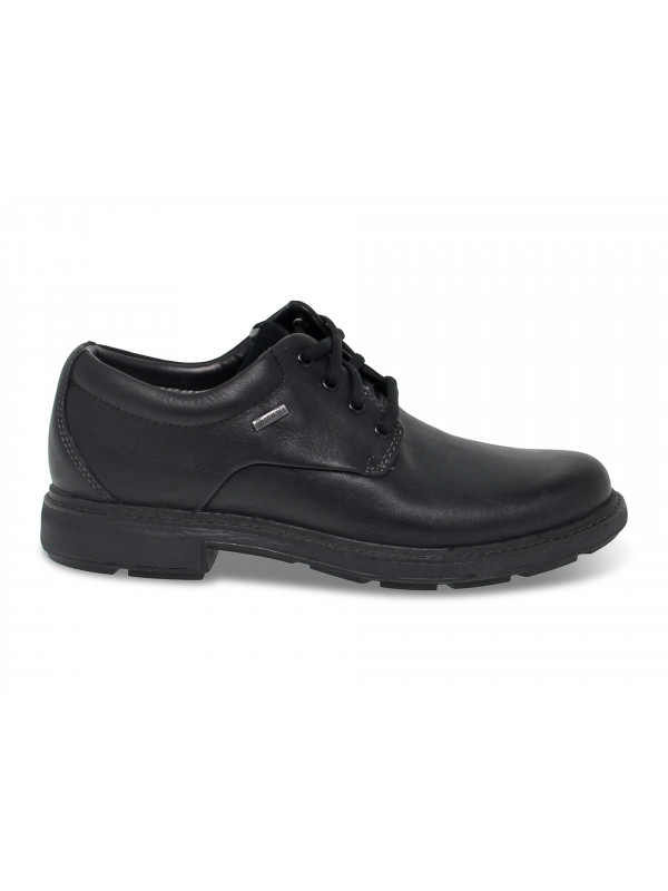 Stringata Clarks GORETEX in pelle nero