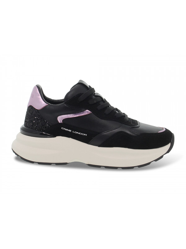 Sneakers Crime London - nero e rosa Donna Sneakers