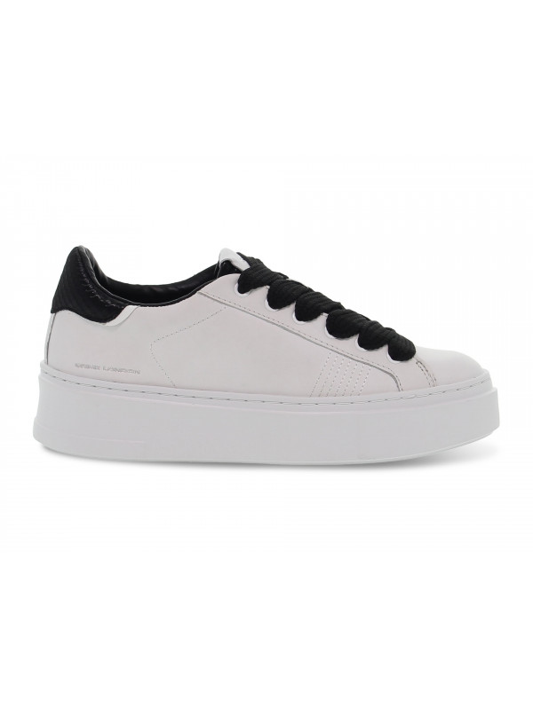 Sneakers Crime London WEIGHTLESS LOW TOP in pelle e nylon bianco e nero