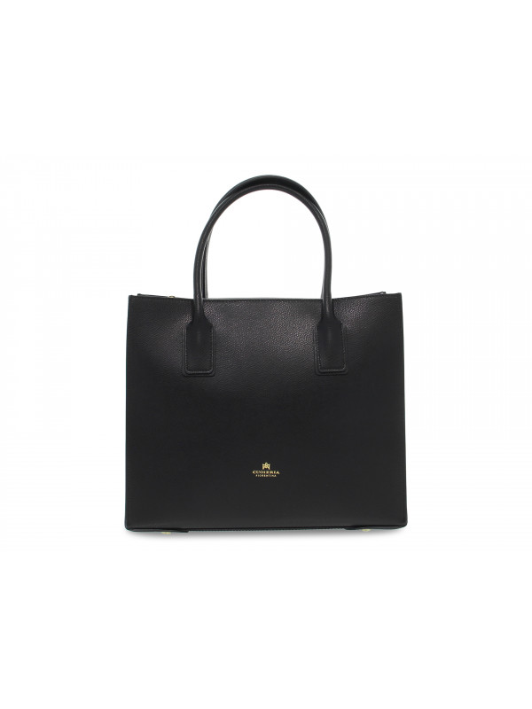 Borsa a mano Cuoieria Fiorentina ALICE MEDIUM TOTE BAG SQUADRATA in pelle nero