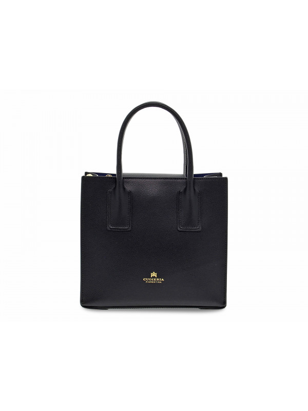 Borsa a mano Cuoieria Fiorentina ALICE SMALL TOTE BAG SQUADRATA in pelle nero