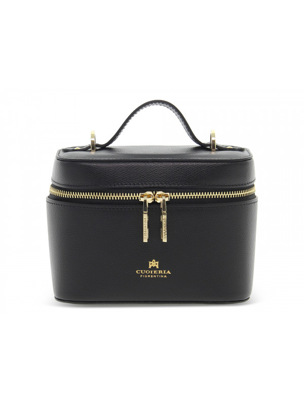 Beauty case Cuoieria Fiorentina SMALL BEAUTY CASE in saffiano nero