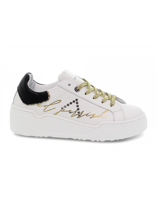 Sneakers Ed Parrish ALESSIA in pelle bianco e nero