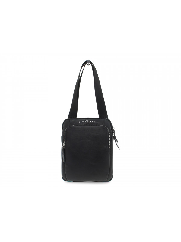 Borsa a tracolla John Richmond SHOULDER BAG in pelle nero Uomo Borsa a tracolla