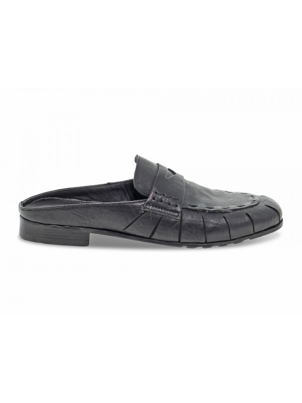 Sandalo basso Jp David SABOT MOCASSINO in pelle nero