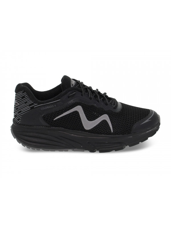Sneakers MBT COLORADO X W in nylon e ecopelle nero e grigio