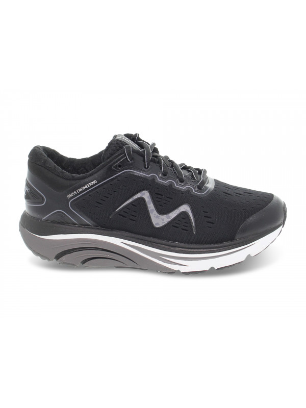 Sneakers MBT GTC-2000 LACE UP RUNNING W in tessuto e ecopelle nero e grigio