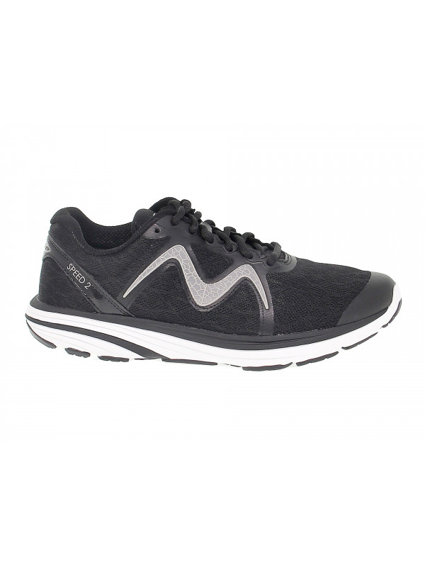 Sneakers MBT SPEED 2 W in tessuto e ecopelle nero e grigio