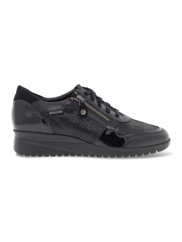 Scarpa bassa Mephisto IASMINA SILK in pelle e vernice nero Donna Scarpa bassa