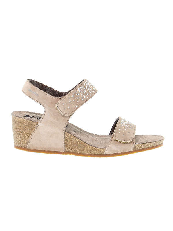 Sandalo con tacco Mephisto MARIA SPARK in camoscio taupe