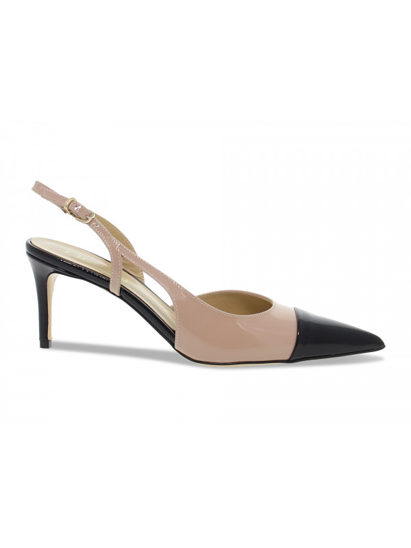 Scarpa con tacco Ncub - beige e nero