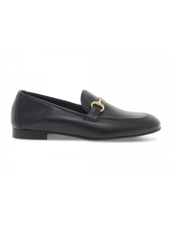 Scarpa bassa Poesie Veneziane GUCCI DANDY MOCASSINO in pelle nero e oro