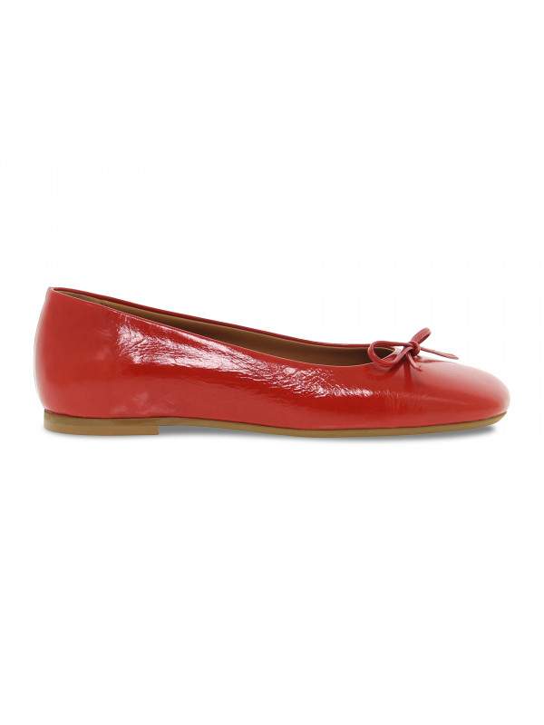 Scarpa bassa Poesie Veneziane GUCCI FLAT in vernice rosso