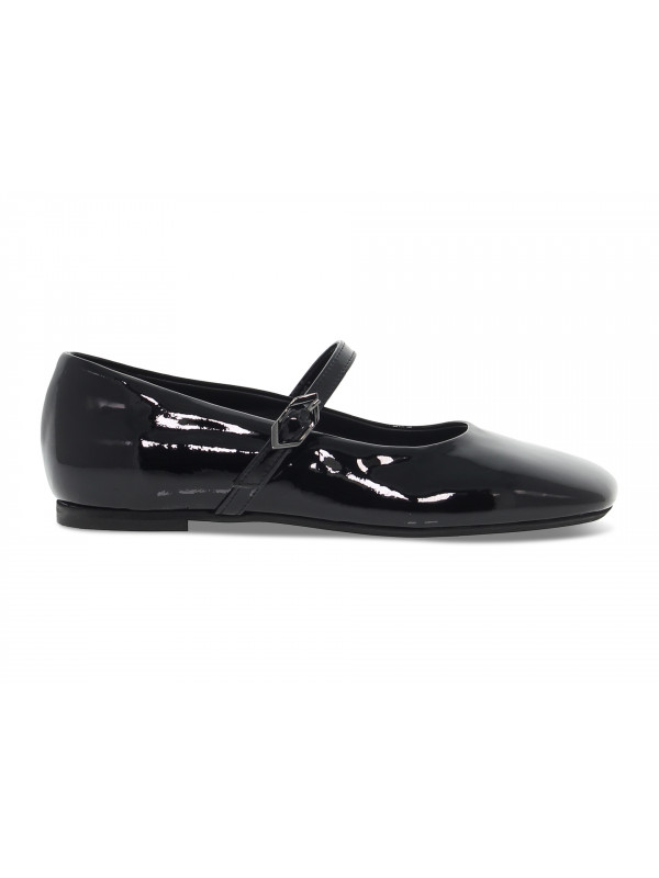 Scarpa bassa Poesie Veneziane GUCCI FLAT BEBE' in vernice nero