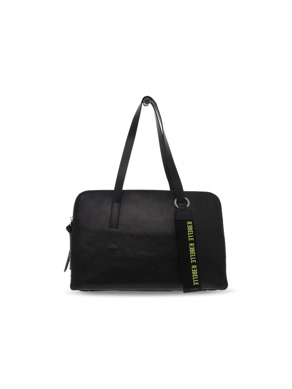 Borsa a mano Rebelle ASSIA BIG DOLLARO in pelle nero Donna Borsa a mano
