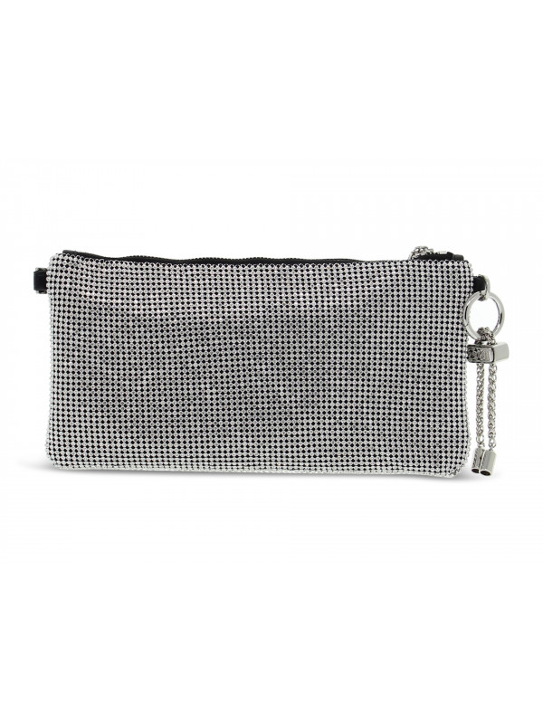 Pochette Rebelle BRIGHTY POCHETTE MINI CRYSTAL SILVER in crystal argento