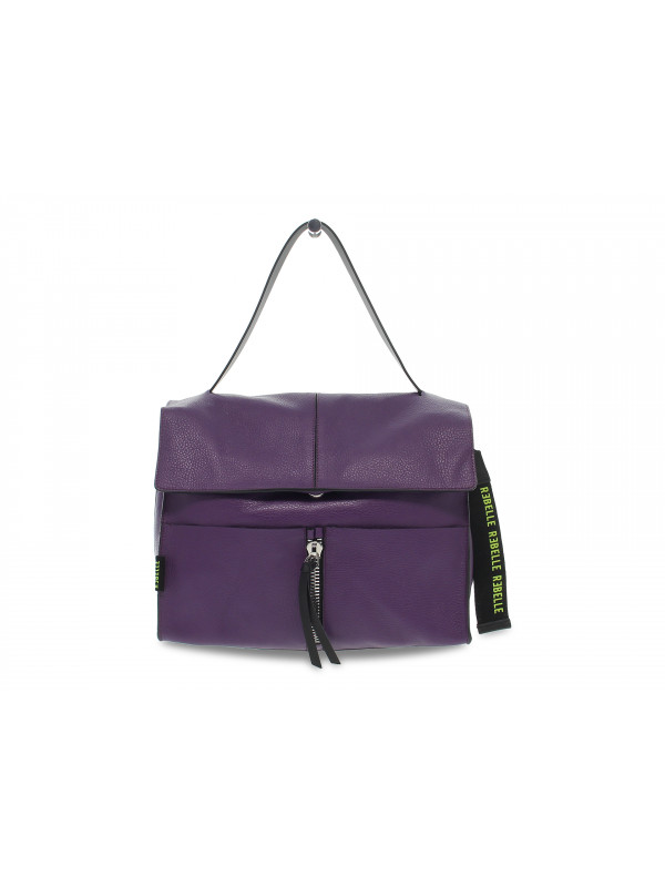 Borsa a tracolla Rebelle CLIO SATCHEL L DOLLARO in pelle viola