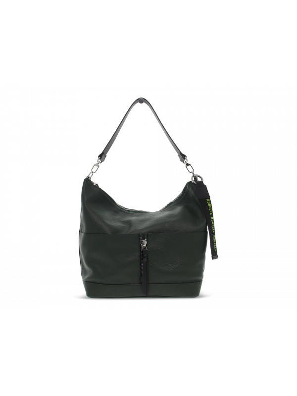 Borsa a tracolla Rebelle EIRENE BUCKET L DOLLARO in pelle verde
