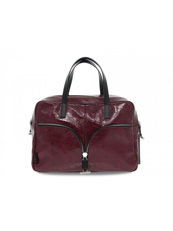 Borsa a mano Rebelle NANCY HANDBAG NAPLAK in vernice vino e nero