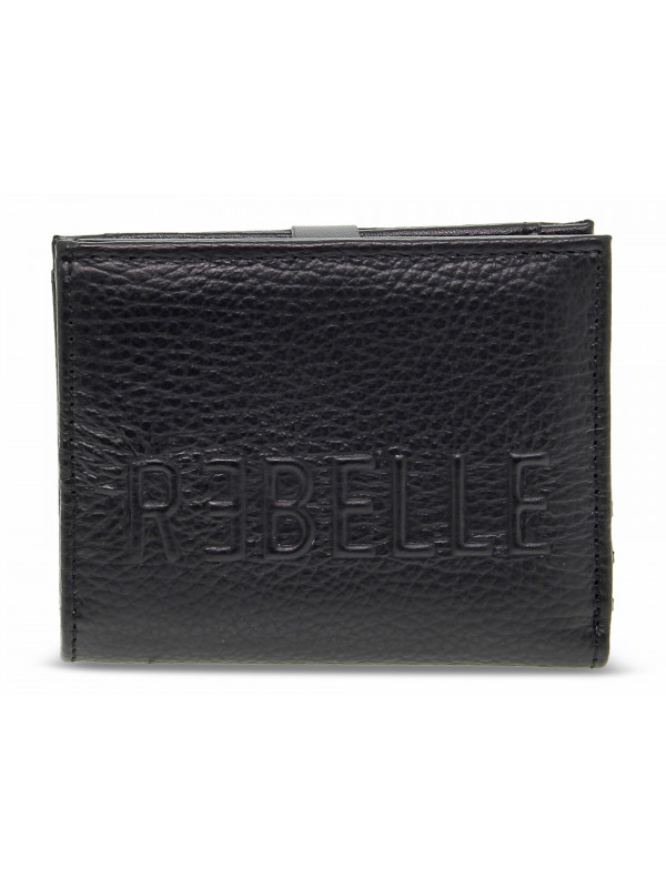 Portafoglio Rebelle ZIPAROUN S DOLLARO BLACK in pelle nero