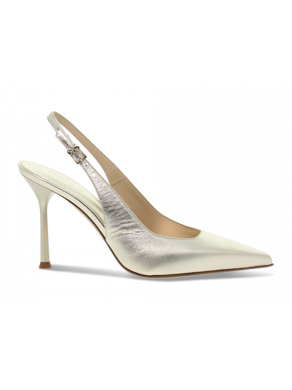Scarpa con tacco Sergio Levantesi - platino