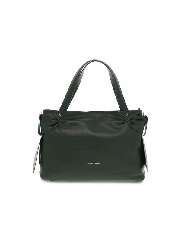 Shopping bag Tosca Blu BORSA GRANDE SOTTOBOSCO in pelle verde