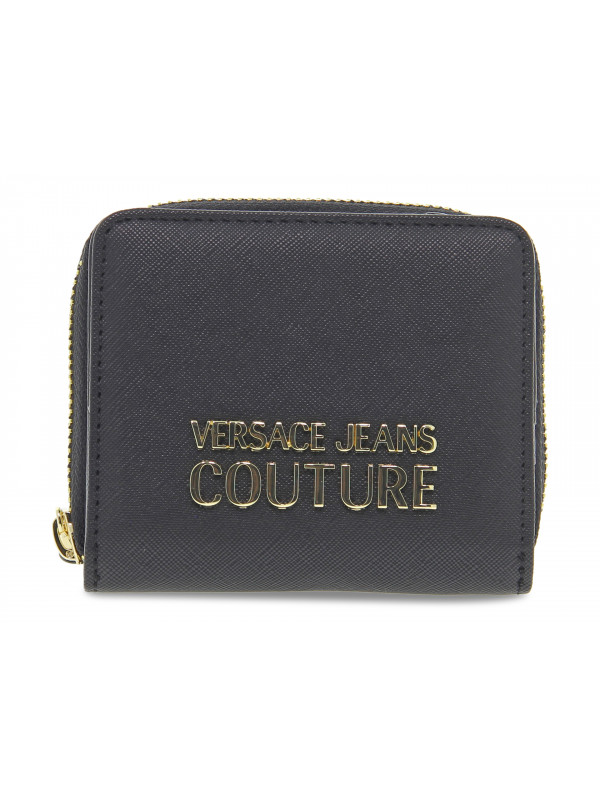 Portafoglio Versace Jeans Couture JEANS COUTURE RANGE A SKETCH 17 WALLET THELMA in saffiano nero e oro