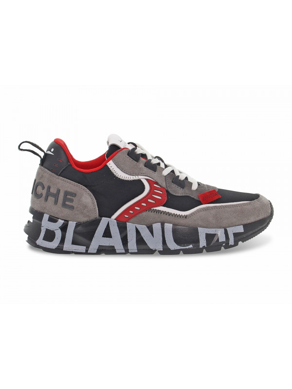 Sneakers Voile Blanche CLUB01 1B67 in camoscio e tessuto grigio e nero Uomo Sneakers