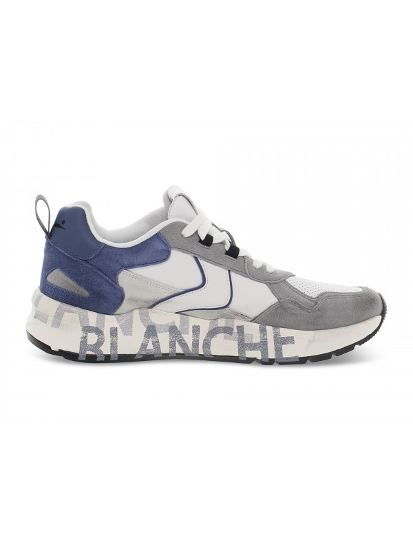 Sneakers Voile Blanche CLUB16 in camoscio e pelle grigio e bianco