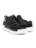 Sneakers Vic Matie in pelle e nylon nero e bianco