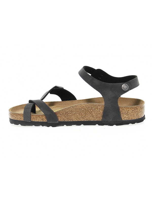 Sandalo basso Birkenstock TAORMINA in birkoflor e nabuk nero