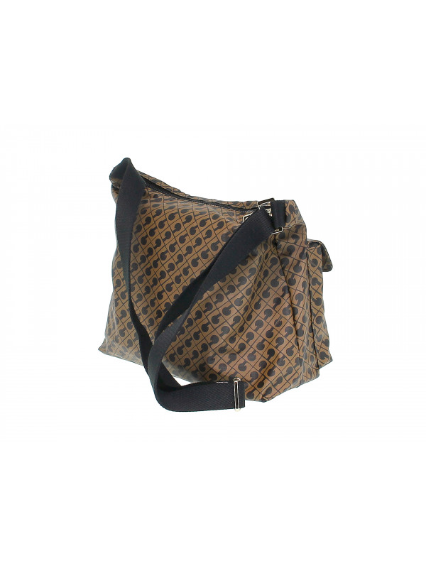 Borsa a tracolla Gherardini SOFTY CROSSBODY in tessuto e pelle tabacco Guidi Calzature Nuova Collezione Autunno Inverno 2024 Guidi Calzature