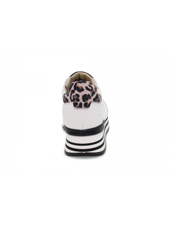 Sneakers Janet Sport in pelle bianco e cipria Guidi Calzature Nuova Collezione Autunno Inverno 2024 Guidi Calzature
