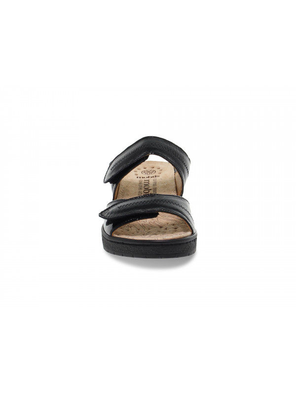Sandalo basso Mephisto PAULA VERNIS FRIPE MOBILS ERGONOMIC in vernice nero Guidi Calzature Nuova Collezione Autunno Inverno 2024 Guidi Calzature
