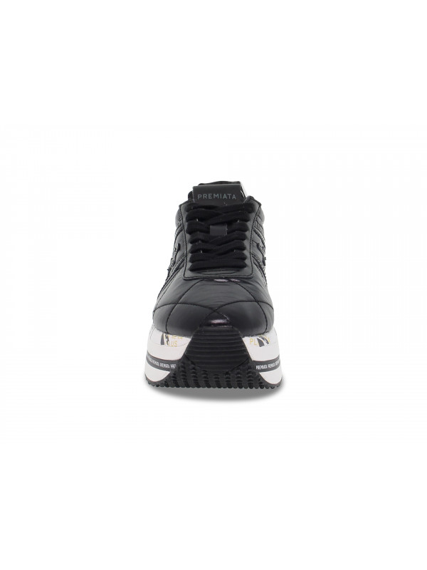 Sneakers Premiata BETH in nylon e pelle nero e bianco Guidi