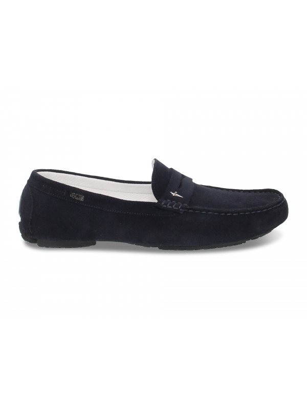 Loafer Cesare Paciotti 4us CAR SHOES in blue suede leather